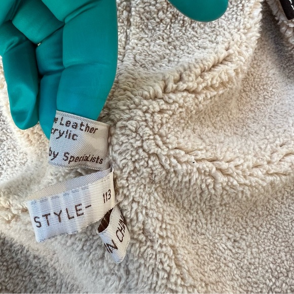 Scully Brown BOAR SUEDE PILOT JACKET with Cream Sherpa Collar Men’s Size XL - Picture 9 of 11